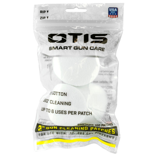 Otis Technology Gun Cleaning Patches Small Caliber Cotton 100PK