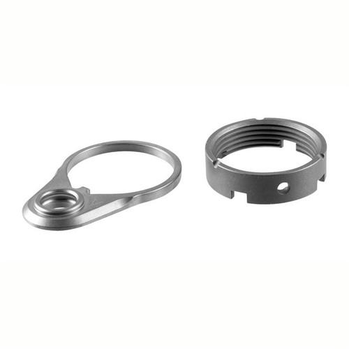 AR-15 QD ENDPLATE & CASTLE NUT COMBO TI RAW