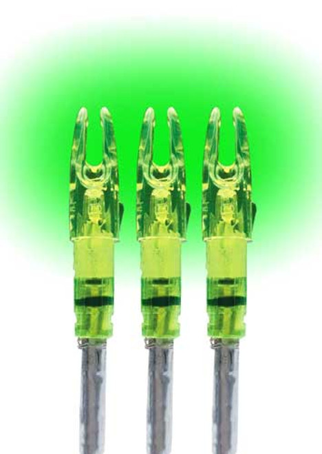 Lumenok Lighted Arrow Nock Green 3PK (Fits .245" ID Arrows)