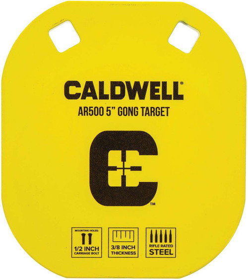 Caldwell Target Gong 5 Inch Steel Target Yellow
