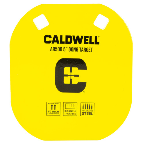 Caldwell Target Gong 5 Inch Steel Target Yellow
