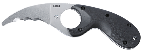 CRKT Bear Claw Fixed Blade Knife 2.4" Veff Serrated Hawksbill Blade Black