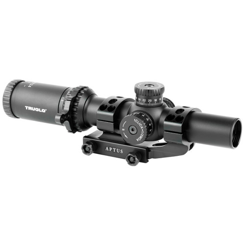 Truglo OMNIA 4 Rifle Scope 1-4x24mm 30mm Illuminated A.P.T.R. Reticle Matte Black