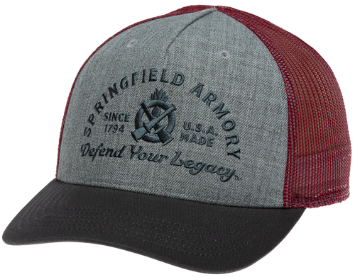Springfield Armory Defend Your Legacy Brewery Hat Gray Graphite Maroon OSFA