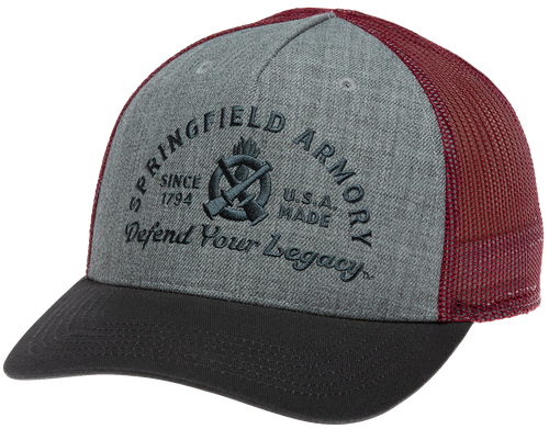Springfield Armory Defend Your Legacy Brewery Hat Gray Graphite Maroon OSFA