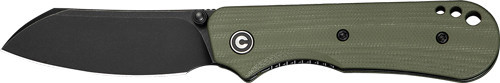 CIVIVI Crabby Pocket Knife 2.7" G-10 Handle OD Green