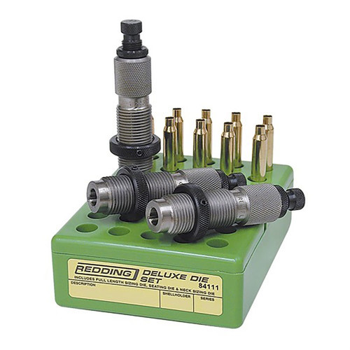 Redding Deluxe 6.5mm-06 A-Square Full Length Sizing, Bullet Seating, Neck Sizing 3 Die Set