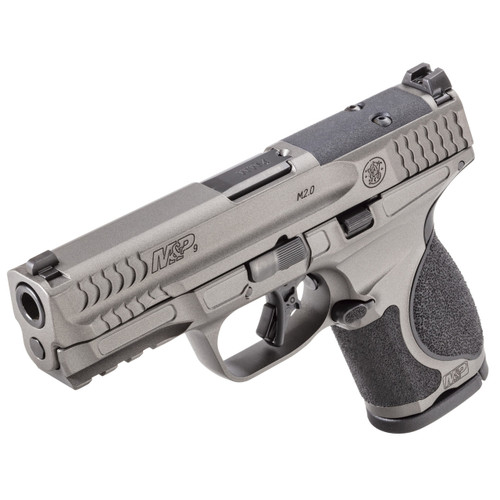 Smith & Wesson M&P 9 M2.0 9mm Luger Pistol 4" Barrel 15+1 Rounds Tungsten Gray Cerakote (Includes 3 Interchangeable Grip Sizes)