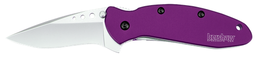 Kershaw 1620PUR Scallion Pocket Knife 2.4" Drop Point 420HC Stainless Steel Blade Purple Aluminum Handle