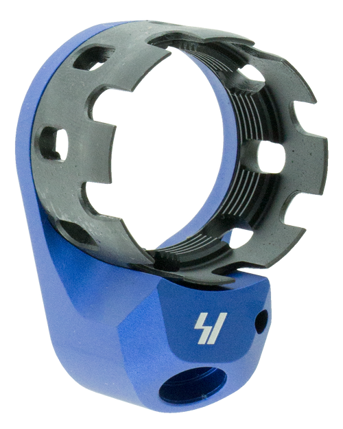 Strike Industries Enhanced Castle Nut and Extended End Plate AR-15 Steel Blue