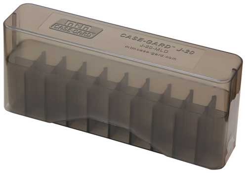 MTM Case-Gard J20MLD41 Slip-Top Ammo Box 30-30 Win/45-70 Gov Clear Smoke Polypropylene 20-Round