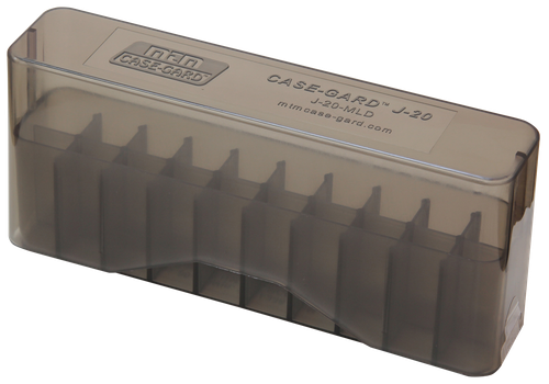 MTM Case-Gard J20MLD41 Slip-Top Ammo Box 30-30 Win/45-70 Gov Clear Smoke Polypropylene 20-Round
