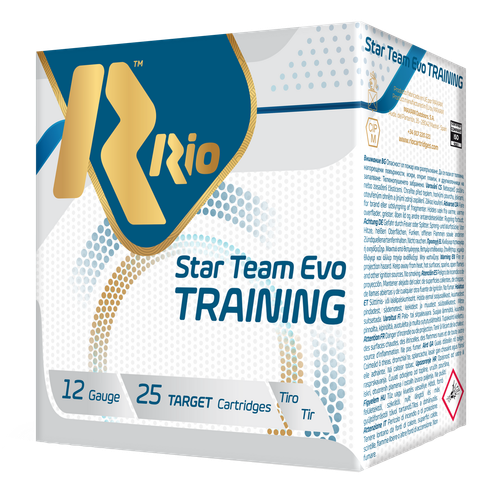 Rio Star Team Evo Training 12 Gauge Ammo 2-3/4" #8 Shot 7/8 oz Box of 25