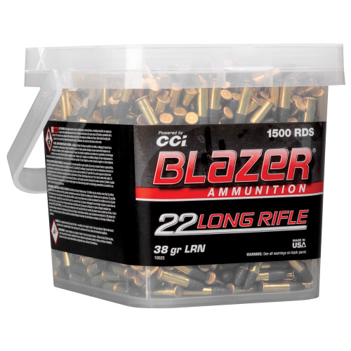 CCI Blazer 22 Long Rifle Ammo 38 Grain Lead Round Nose Box of 1500