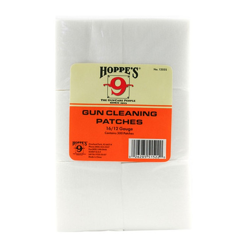 Hoppe's Gun Cleaning Patches 16-12 Gauge 300 Pack