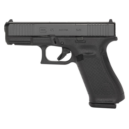 Glock 45 9mm Luger Pistol 4" Barrel 17+1 Round Matte Black (Front Serrations)