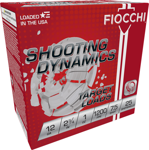 Fiocchi Exacta Shooting Dynamics 12 Gauge Ammo 2-3/4" #7.5 Lead Shot 1 oz Box of 25