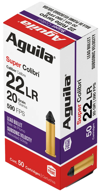 Aguila Super Colibri .22 CB Rimfire Ammo 20 Grain 50/ct
