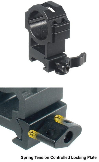 Leapers UTG 30mm Picatinny Scope Rings High 22mm Black