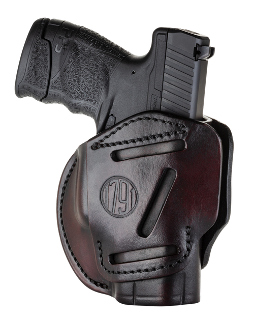 1791 Gunleather OWB Holster Right Hand Glock 26, Sig Sauer P365 Leather Black