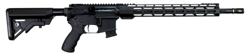 Alexander Arms RTA17BL Semi-Automatic Rifle 17 HMR 18" Black Fluted Threaded Barrel Black Aluminum Receiver Black B5 Bravo Synthetic Stock