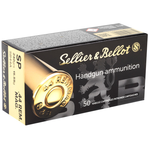 Sellier & Bellot 44 Magnum 240 Grain Semi-Jacketed Hollow Point Box of 600