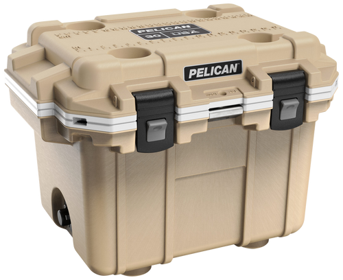 Pelican Elite 30QT Cooler Tan/White