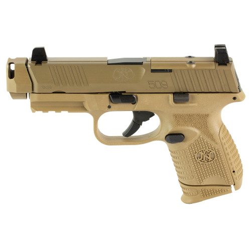 FN 509 Compact MRD Compensated 9mm Luger Pistol 4.2" Barrel 10+10 Round Flat Dark Earth