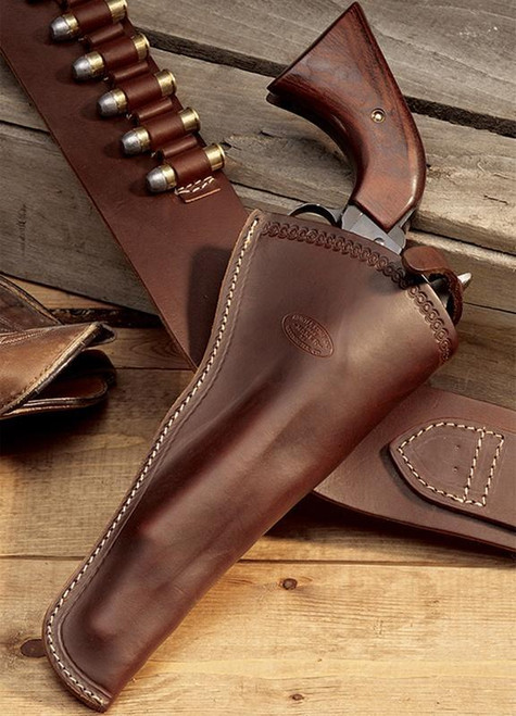 Hunter Slim Jim OWB Holster Right Hand Large Single Action Revolvers 5.5"-6.5" Leather