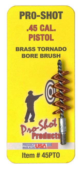 Pro-Shot Tornado Bore Brush .45 Caliber 8-32 Thread Brass