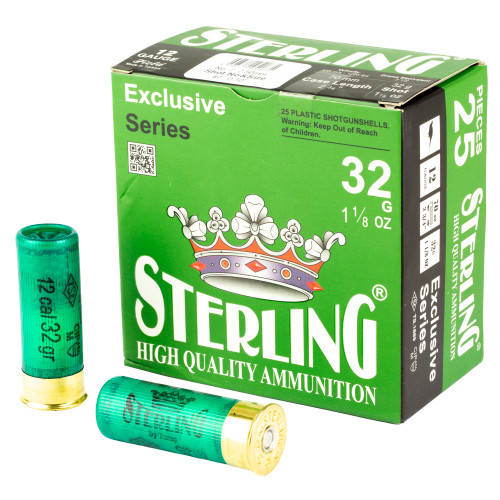 Sterling 12 Gauge 2.75" #7 Shot Shells, 25 Rounds