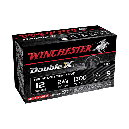 Winchester Double-X 12 Gauge Ammo 2-3/4" #5 Shot 1-1/2 oz Box of 10