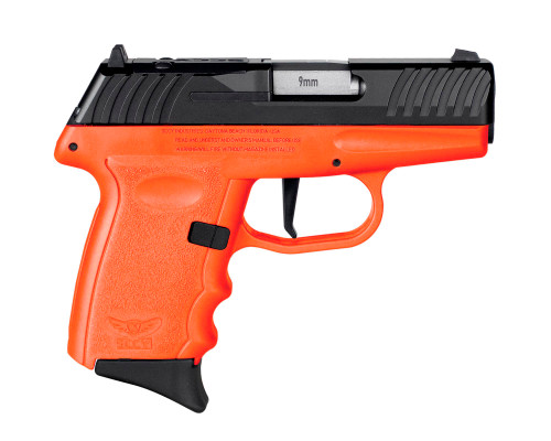 SCCY DVG-1RD 9mm Luger Pistol 3.1" Barrel 10+1 Round Black Slide Orange Frame