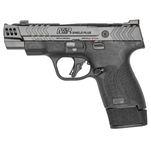 Smith & Wesson Performance Center M&P9 Shield Plus Carry Comp 9mm Luger Pistol 4" Barrel 15+1 Round Black