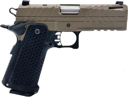 Live Free Armory Apollo 11 SC 9mm Pistol 3.5" Barrel FDE