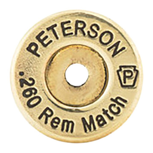 Peterson Cartridge 260 Remington Brass Box of 500 (Match-Grade, Annealed)