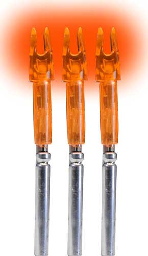 Lumenok Lighted Arrow Nock Orange 3PK (Fits .245" ID Arrows)
