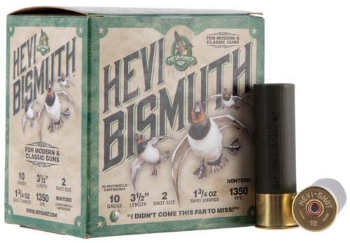 Environ Metal Inc HEVI-Bismuth 10 Gauge Ammo 3.5" #2 Shot 1 3/4 oz Box of 25