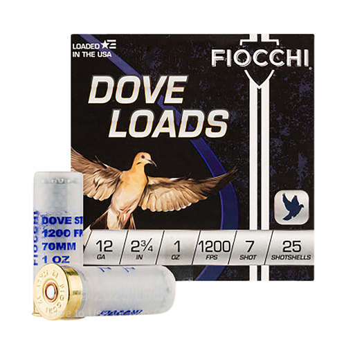 Fiocchi Steel Target Shotshells 12 Gauge Ammo 2-3/4" #7 1 oz Box of 25