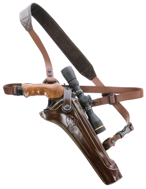 Galco Kodiak Hunter Chest Holster Right Hand Havana Brown Leather