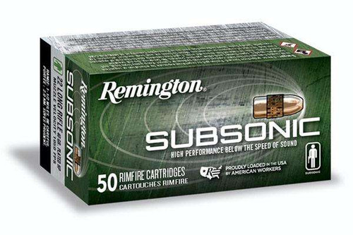 Remington Subsonic 22LR Ammo 40 Grain Hollow Point Box of 50