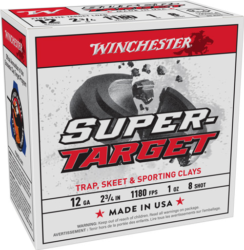 Winchester Target 12 Gauge Ammo 2-3/4" #8 Shot 1 oz Box of 250