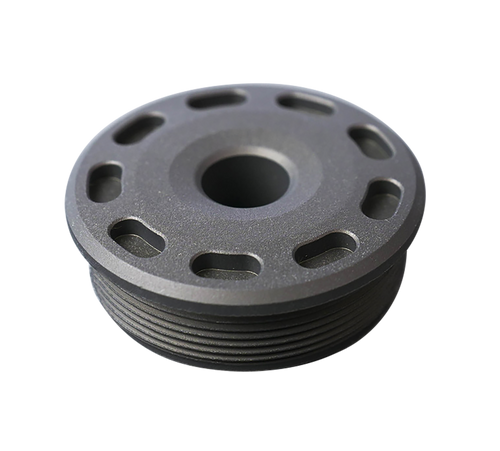 SilencerCo Bravo Front Cap .223 Caliber Titanium Black SilencerCo Bravo Front Cap .223 Caliber Titanium Black