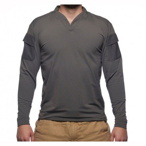 BOSS RUGBY SHIRT LONG SLEEVE WOLF GREY LG BOSS RUGBY SHIRT LONG SLEEVE WOLF GREY LG