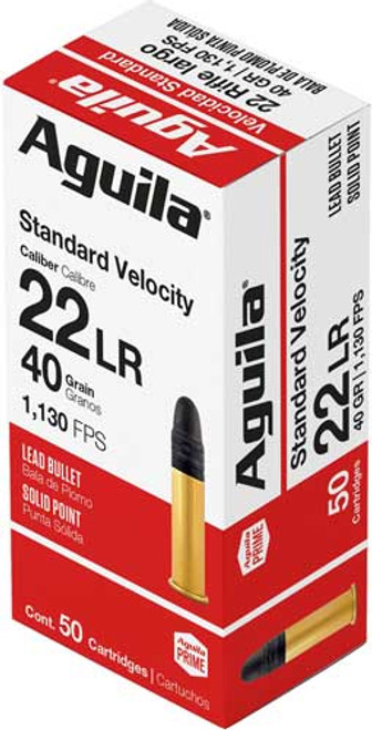 Aguila Standard Velocity 22LR Ammo 40 Grain Lead Round Nose Case of 2000