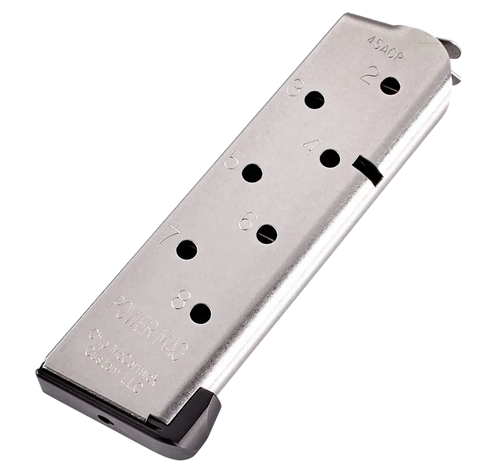 Chip McCormick 1911 Compact Power Mag Magazine .45 ACP 8-Round Stainless Steel