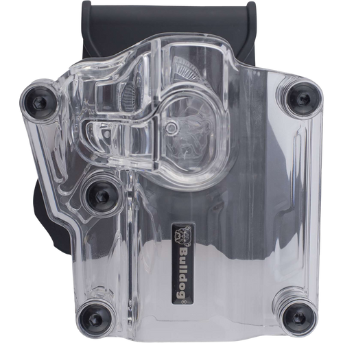 Bulldog Cases Max Multi-Fit Polymer Holster with Paddle, Clear, Right Hand