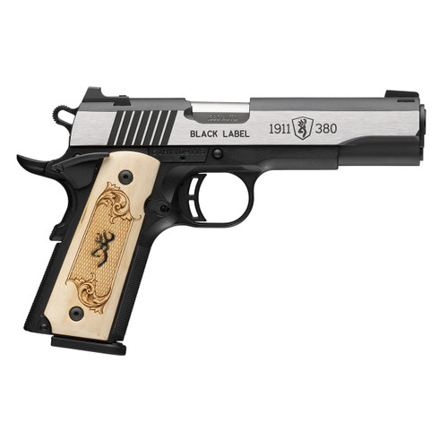 Browning 1911-380 380 ACP Pistol 4.25" Barrel 8+1 Round Black Slide Black Grip