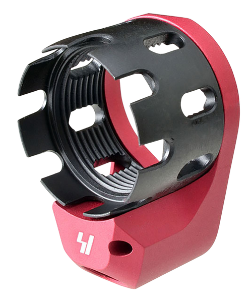 Strike Industries Tribus Extended Receiver End Plate with Enhanced Castle Nut Red
