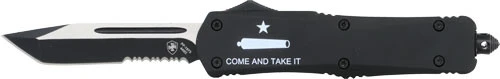 Templar Knife COME & TAKE IT OTF Knife 3.5" Black Tanto Blade